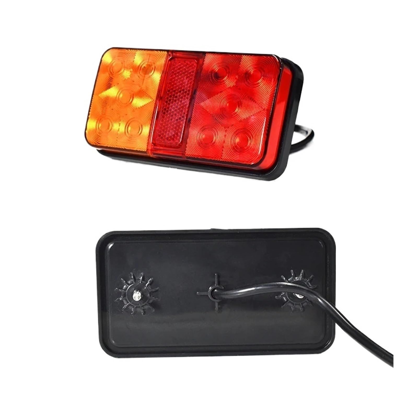 Generisch Auto-Rücklicht 2PCS 10LEDs Rücklicht Blinker für Signal Stop Rückfahrlichter All-in-for-One 12V für LKW LKW Wohnmobil Trailor für Pickup für Bus von Generisch