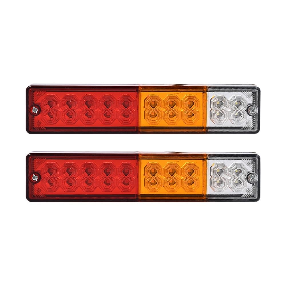 Generisch Auto-Rücklicht 2PCS Anhänger Rücklicht 12/24V 20 Auto für Lkw Anhänger Hinten Rücklicht Brems Stopp drehen für Signal für Rückwärts Warnung Lampe Anzeige(For 12v) von Generisch