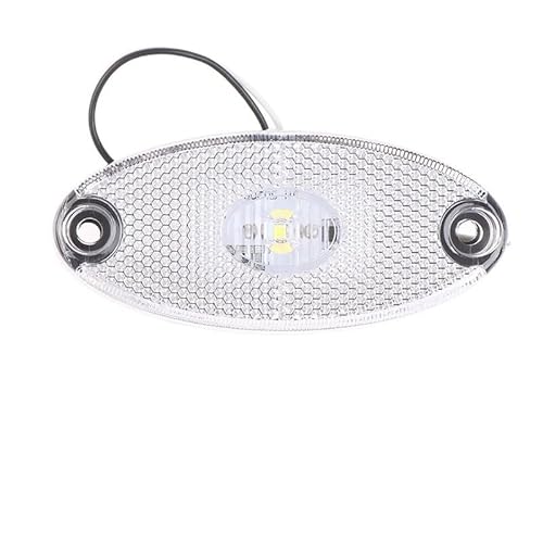 Generisch Auto-Rücklicht 3LED 12V 24V LED-Seitenmarkierungsleuchten für Anhänger-LKWs für Caravan-Markierungsleuchten(Weiß) von Generisch