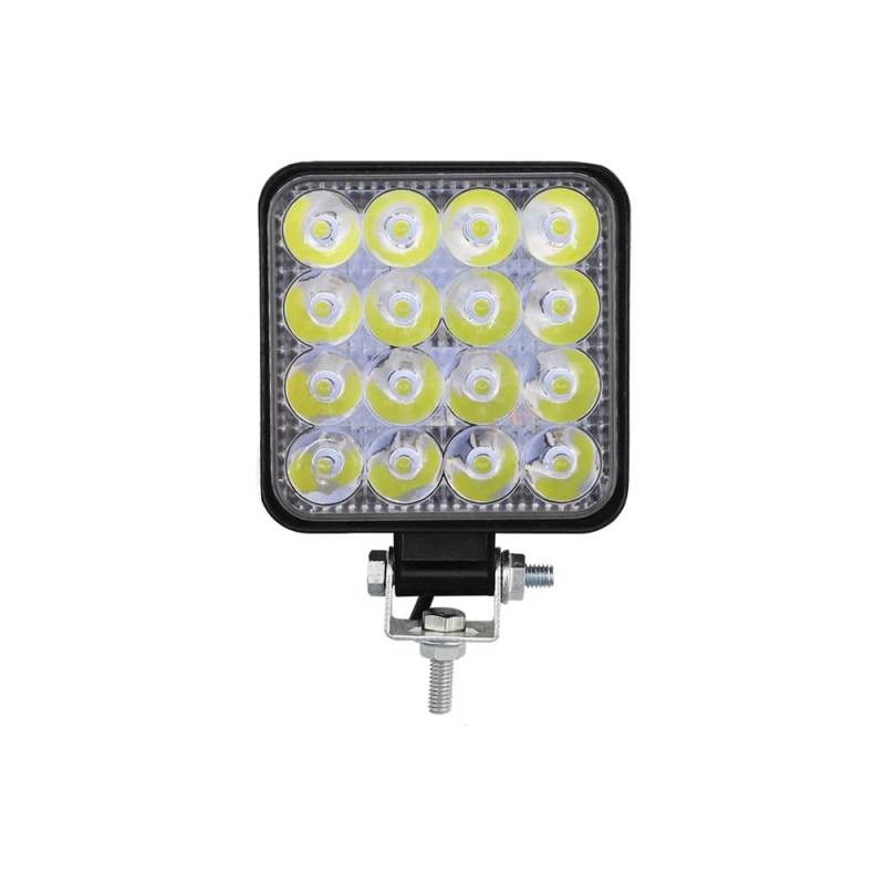 Generisch Auto-Rücklicht 42W 14LED 48W 16SMD Arbeitslicht Auto Nebelscheinwerfer 12V 24V für LKW SUV 4X4 4WD Engineering Scheinwerfer Offroad Runder Scheinwerfer Anhängerbeleuchtung(1pcs square) von Generisch