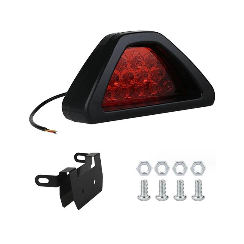 Generisch Auto-Rücklicht Universal Auto Motorrad Hinten Stop Rücklicht für Signal Lampe F1 Dreieck Typ Bremslicht Flash Strobe Nebel Lampe warnlicht von Generisch