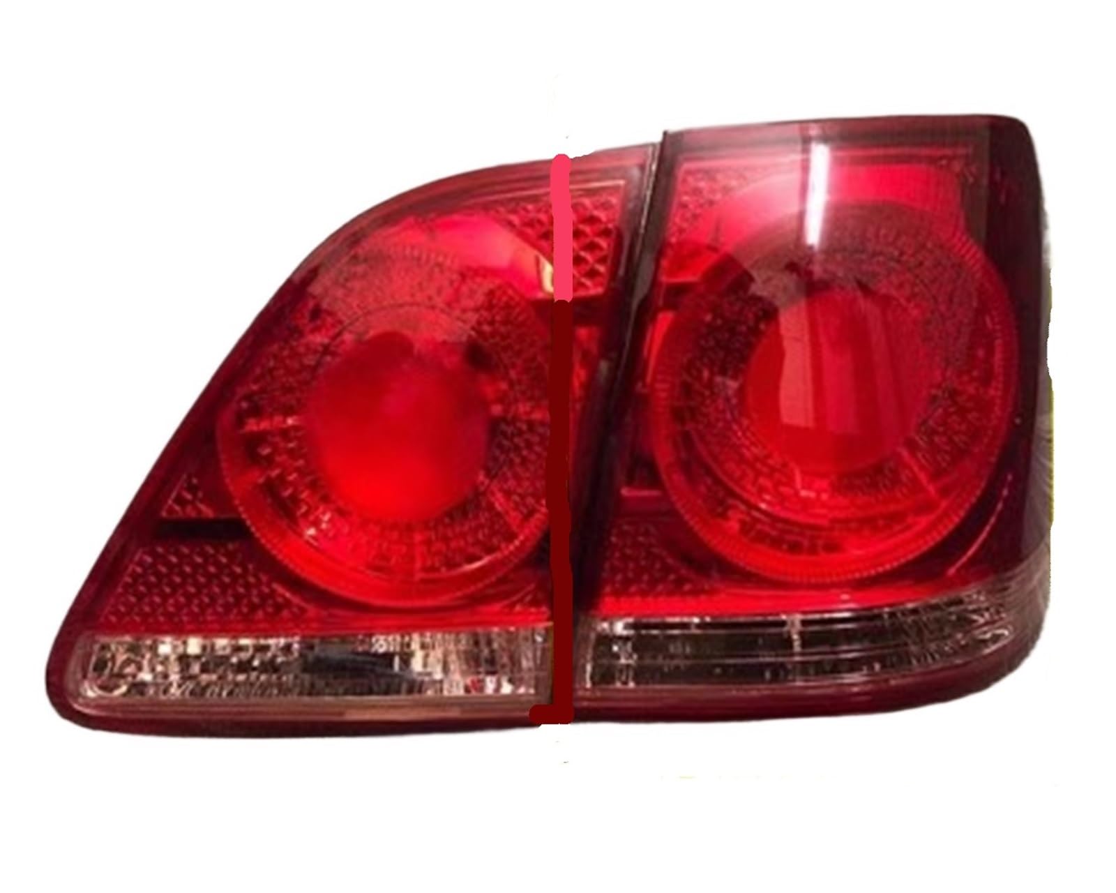 Generisch Auto-Rücklichtbaugruppen Auto Hinten Lampe Rücklicht Rücklicht Bremse Rückfahrlicht Warnung Lampe Blinker für 05-09 für Toyota für Crown 12th(Right outer) von Generisch