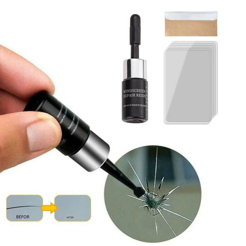 Generisch Auto Windshield Repair Kit | Windschutzscheiben Reparaturset Werkzeug, Glas Reparatur Flüssigkeit Für Windschutzscheiben, Zur Reparatur Von Windschutzscheiben, Rissen von Generisch