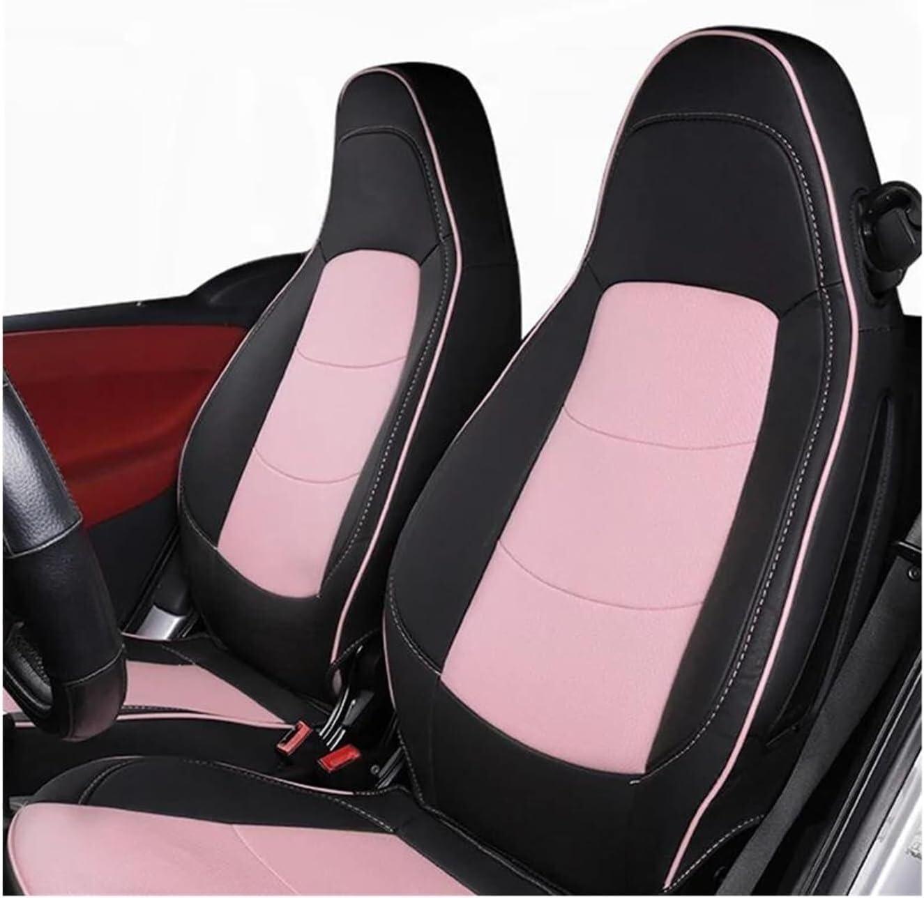 Generisch Autositzbezug Auto für Sitzbezug-Sets für Smart 451 452 450 453 Für Fortwo 2003-2024 für Custom Car für Sitzbezüge Kissen Zubehör(4) von Generisch