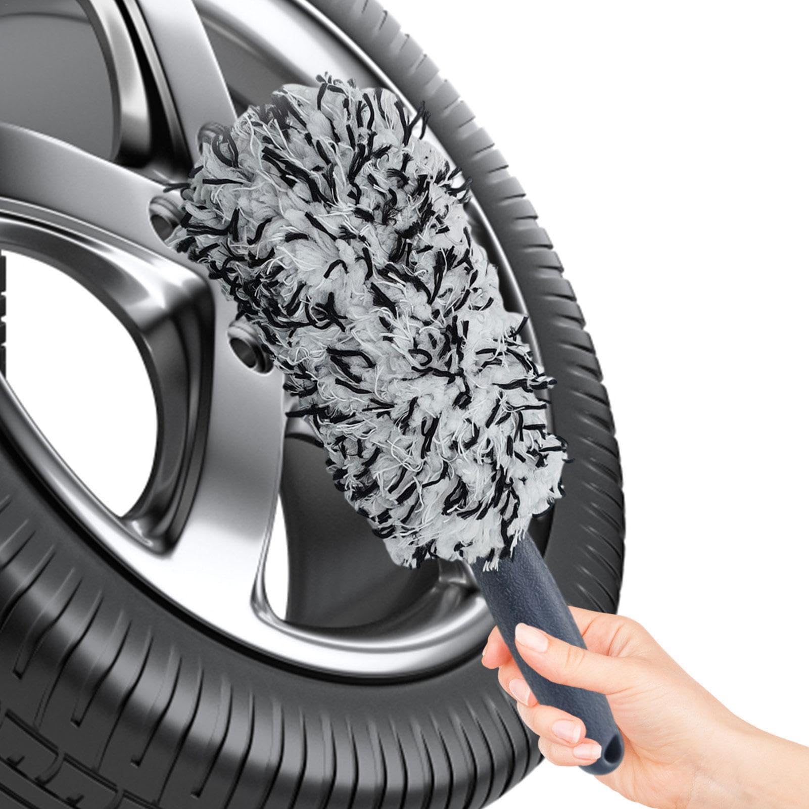 Generisch Autowasch-Reifenbürste, Reifenwaschbürste - Weiche Felgenbürste, Reifenreiniger | Mehrzweck-Reifenrad-Reinigungswerkzeug für Minivans, LKWs, Autos, SUVs, Motorräder. Zuhause von Generisch