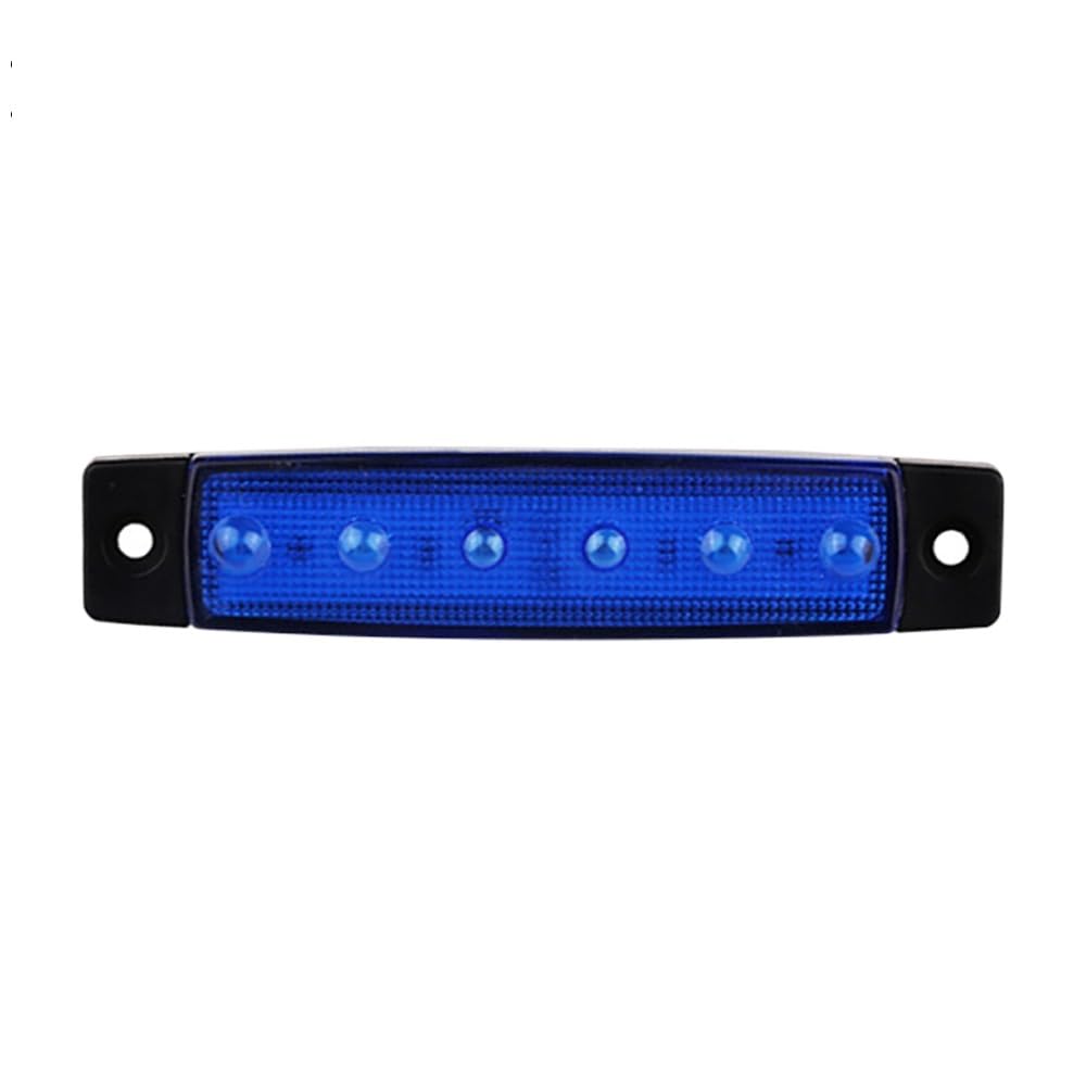 Generisch Bremslicht 6 SMD LED Auto Außenleuchten LED 12V/24V Auto Auto für Bus für LKW LKW Seitenmarkierungsanzeigeleuchte Low Trailer Heckwarnleuchte Kfz-Rücklichtbaugruppen(24V,Blau) von Generisch