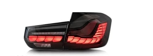 Generisch Bremslicht Auto Zubehör Rücklicht led Für BMW F30 F35 F80 2012-2018 Für Limousine DRL Nebel Hinten Anhänger lampen drehen Für Signal Voiture Für Stecker Kfz-Rücklichtbaugruppen(1SET SMOKED) von Generisch