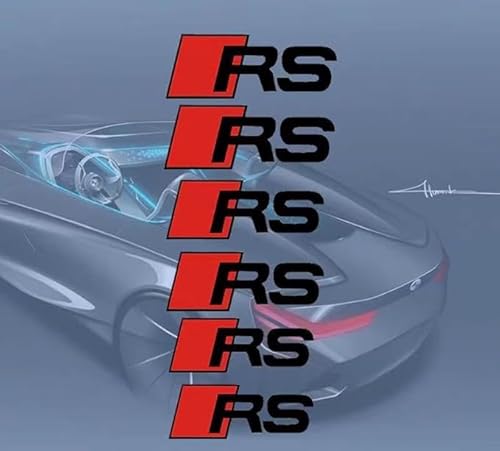 Generisch Bremssattel Aufkleber Sport passend für S-line A4 A5 A6 Sticker RS S4 S6 RS6 Auto Aufkleber Tuning Racing JDM Selbstklebend Hitzebeständig (schwarz) von Generisch