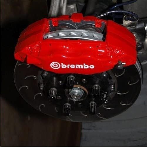 Generisch Bremssattel Aufkleber passend für Brembo 8 Stück Hitzebeständig Performance Tuning Auto Aufkleber JDM Sticker Brake Caliper Decals passend für alle Fahrzeuge (Weiß) von Generisch