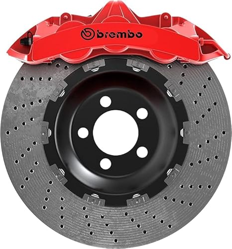 Generisch Bremssattel Aufkleber passend für Brembo 8 Stück Hitzebeständig Performance Tuning Auto Aufkleber JDM Sticker Brake Caliper Decals passend für alle Fahrzeuge (schwarz) von Generisch