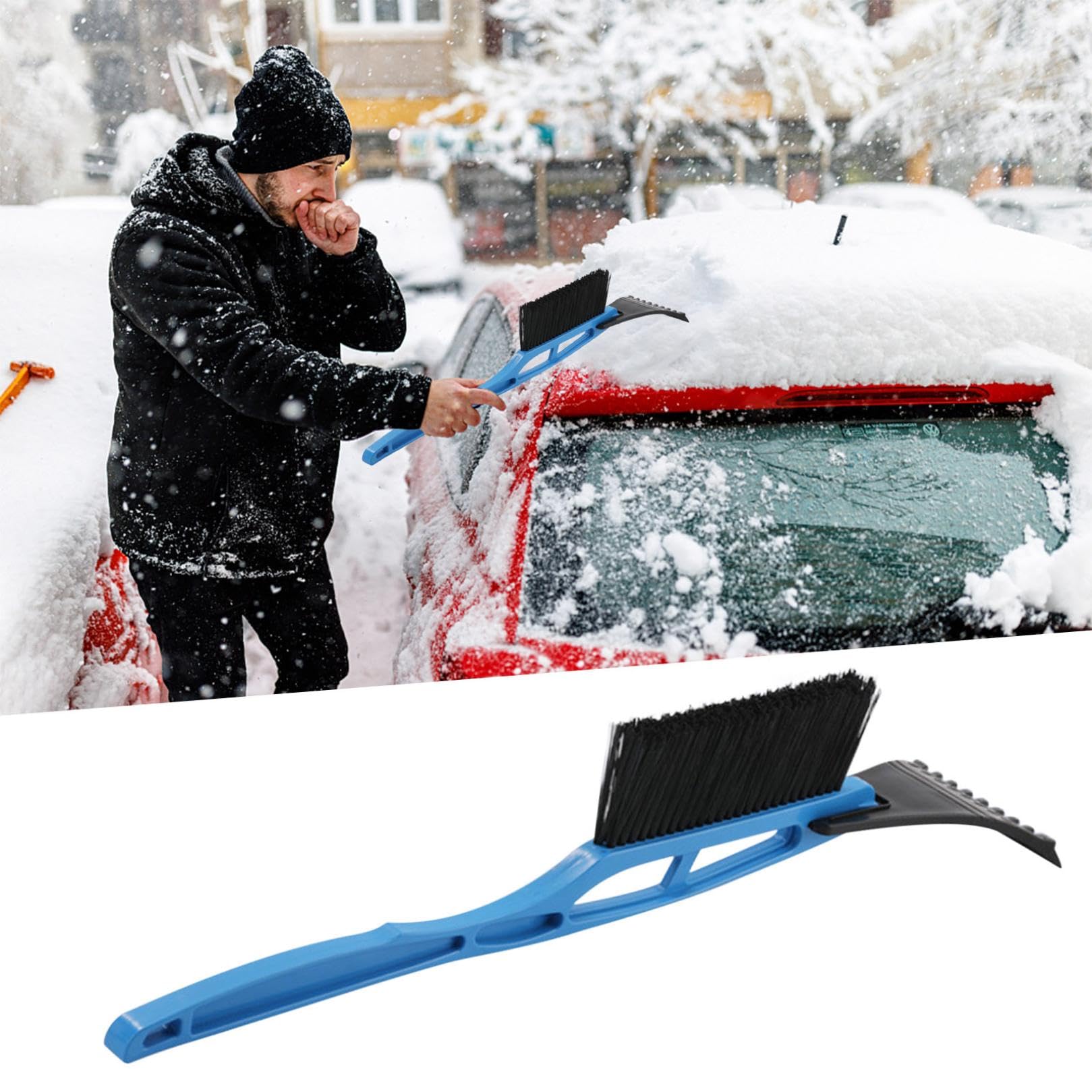 Generisch Car Ice Scraper & Snow Brush, 2025 New Ice Scrapers for Car Windshield, 2-in-1 Snow Scraper and Snow Brush for Car SUV Truck, Snow Shovel Removal for Car Windshield Window (Blue) von Generisch