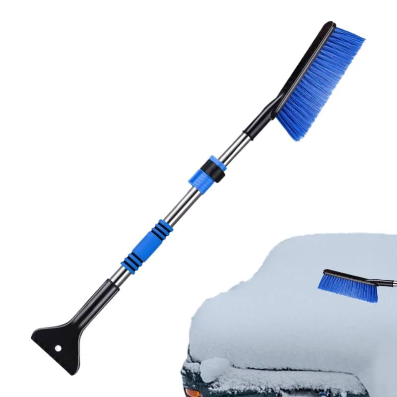 Generisch Cars Windshield Ice Scraper with Snow Brush, 33.46 Inches Heavy-Duty Snow Scraper Removal Tool, Ergonomic Foam Grip for Easy Cleanings On, Suvs, and Trucks von Generisch