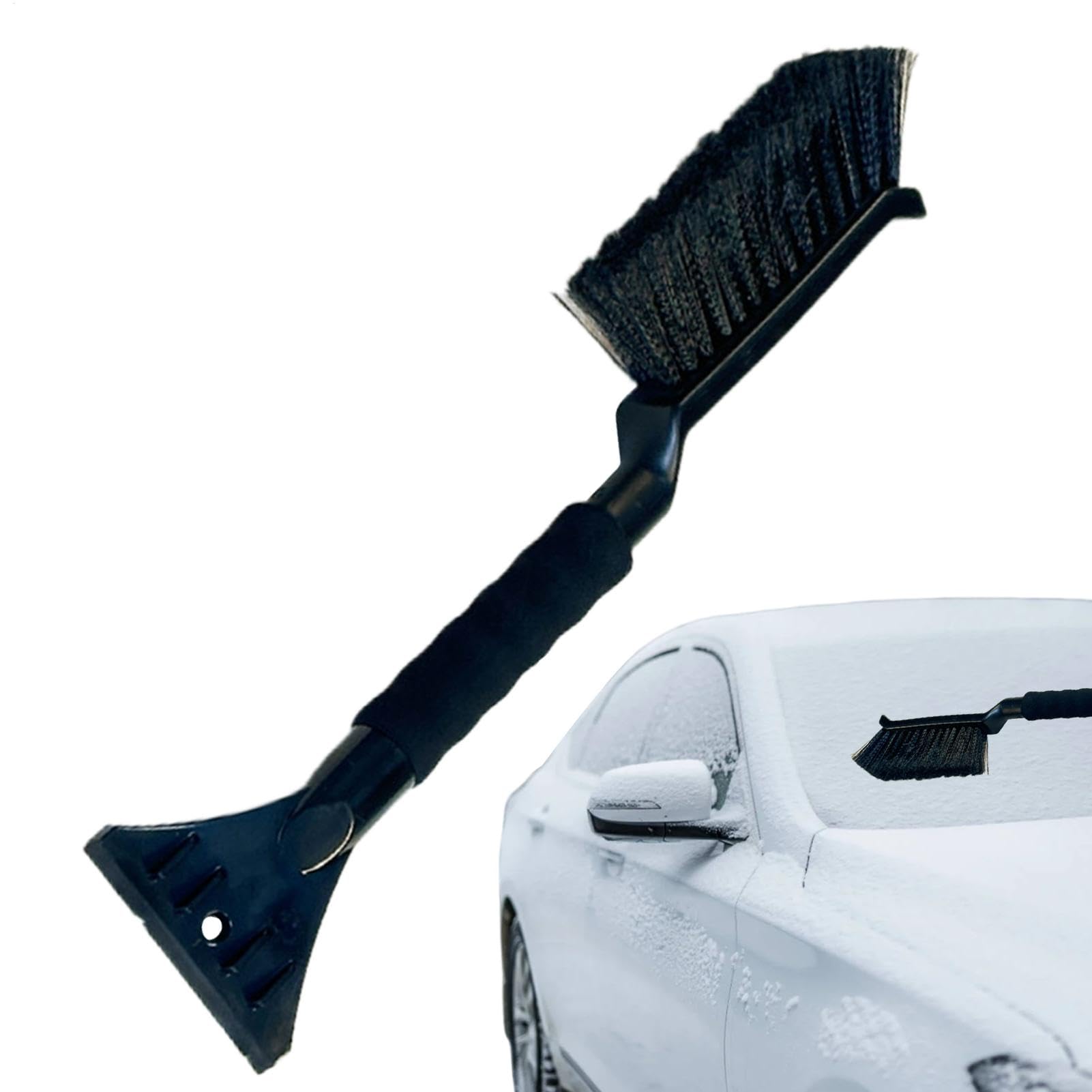 Generisch Eiskratzer Auto Mit Besen - Schneebesen Auto 44cm 2 In1 Auto Reinigungsbürste Eiskratzer Schneebesen,Eiskratzer Schneebürste Für LKW SUV Windschutzscheibe von Generisch