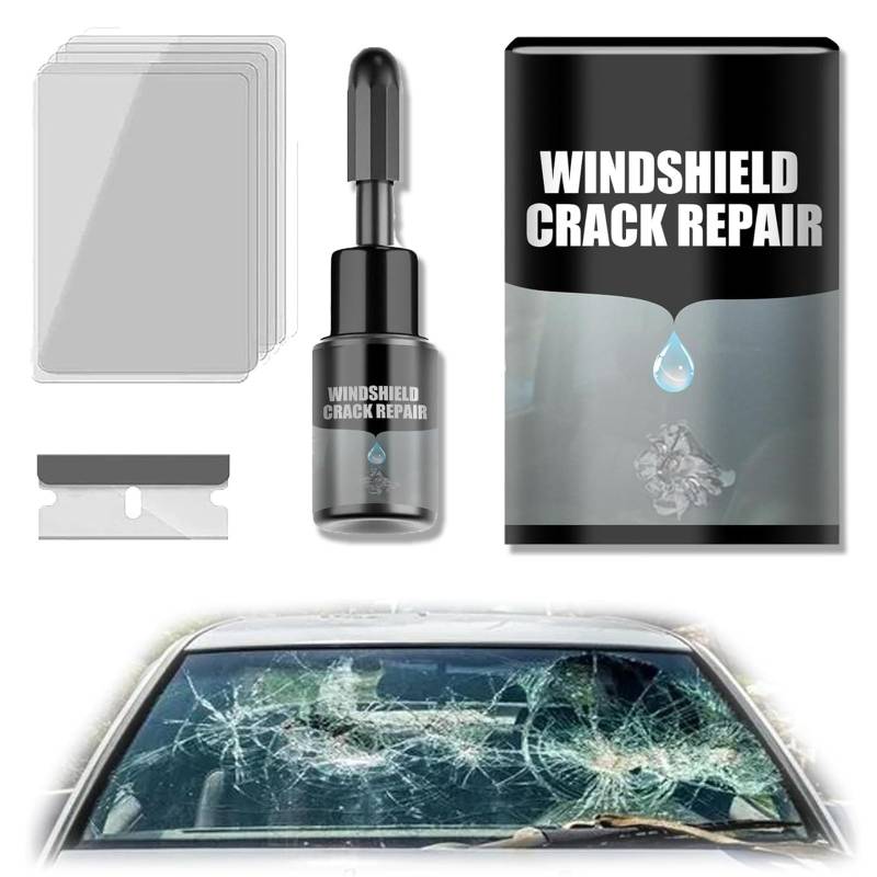 Generisch Glass Fix, Car Glass Repair, Glassfix Guard 2025 Windshield Crack Repair Formula, Windshield Repair Kit for Chips and Cracks (1pcs) von Generisch