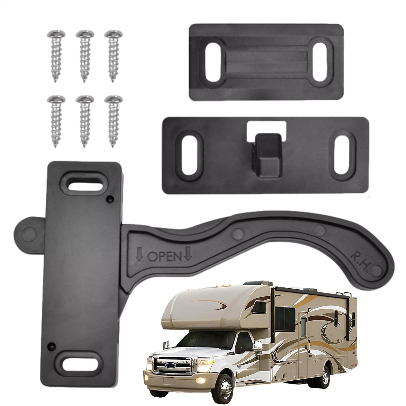 Generisch Handle Kit für Wohnmobile, RV -Bildschirmtür Ersatz | RV Screen Door Latch Griff Kit rechts,Außenteile & Zubehör, Möbelhardware für Anhänger, Wohnmobilhaus von Generisch