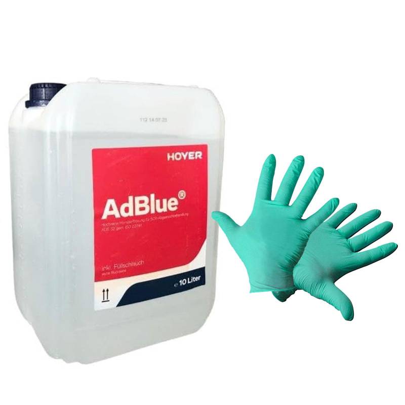 Generisch Harnstofflösung SCR 10L Kanister Hoyer AdBlue® Harnstofflösung SCR 10L Kanister inkl. Einfüllschlauch und Einweghandschuhen von Generisch