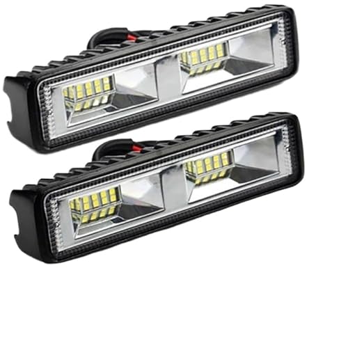 Generisch Kfz-Rücklichtbaugruppen 1/2Pcs 24led Retrofit Lampe 6 zoll Flache Arbeit Licht Spot Beam Bar Auto SUV offRoad Fahren Nebel Lampen Rücklichtbaugruppen(2Pcs L24) von Generisch