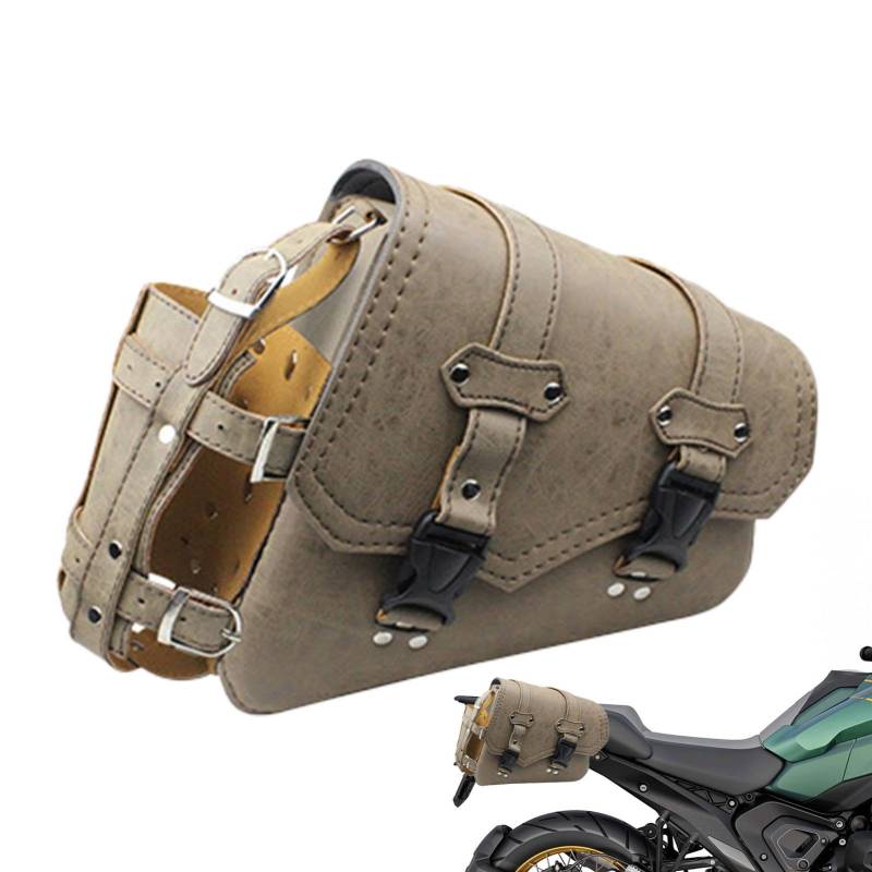 Generisch Motorrad-Satteltasche, Motorrad-Seitensatteltaschen - Motorradtasche - wasserdichte Motorrad-Satteltaschen, seitliche Werkzeugtasche aus Leder für den täglichen Bedarf von Generisch