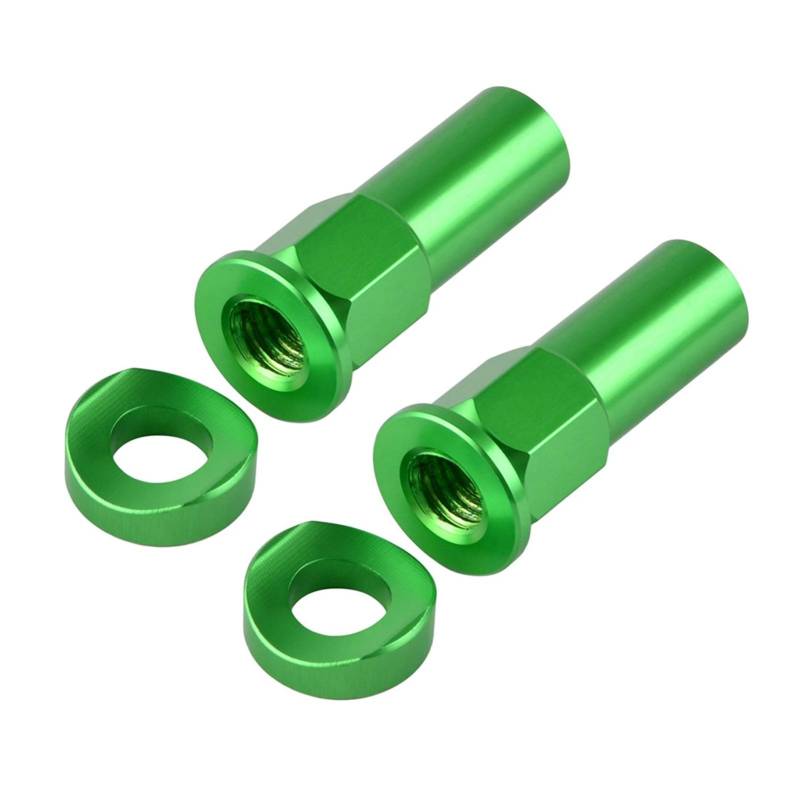 Generisch Neues Distanzstück-Set for Motocross-Felgensicherungsmuttern for alle Fahrräder, die die Standard-Felgenschlösser mit 8 mm x 1,25 mm Bolzen verwenden(Green) von Generisch