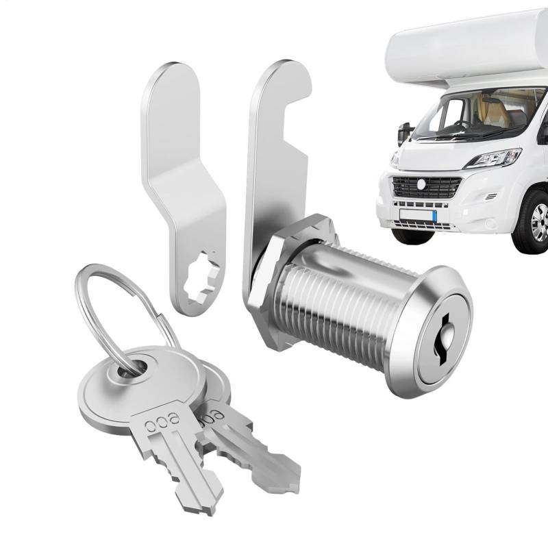 Generisch Nockenschlösser für Schränke - Cam-Lock-Schrankschlösser,Robustes Briefkastenschloss aus Zinklegierung, Wohnmobil-Anhängerschlösser, Wohnmobil-Schlösser mit Schlüssel, Wohnmobil-Zubehör von Generisch