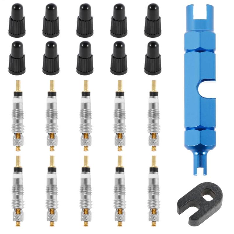 Generisch Reifenventilschaft-Werkzeugsatz, Ventilschaft-Entfernungswerkzeug - Auto-Ventilkern-Entferner-Werkzeug - Reifenreparaturschlüssel, Werkzeuge und Zubehör für die Ventildichtung Autos von Generisch