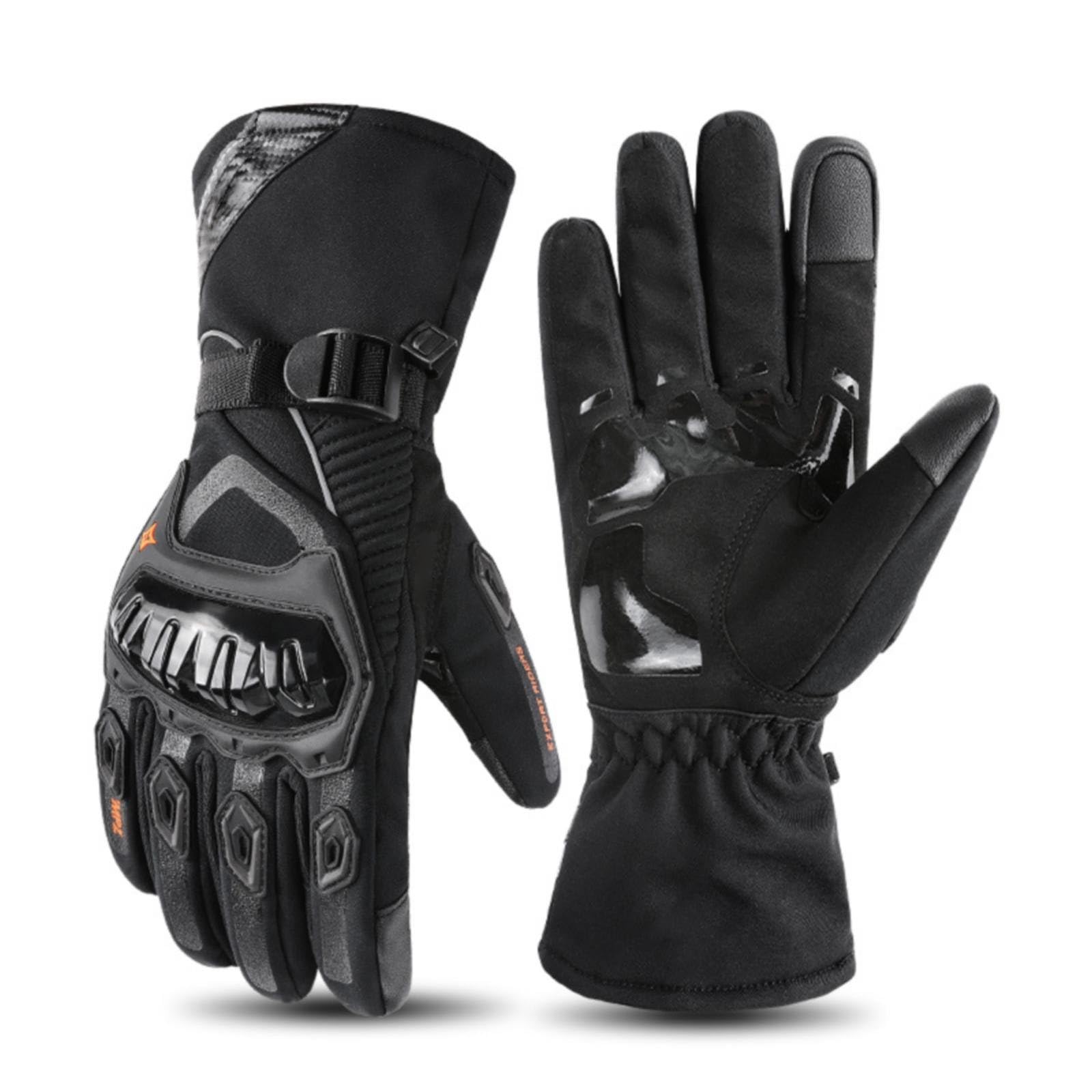 Generisch Ride Winter Cycling Gloves Windproof Lined Winter Gloves Thermal Cycling Gloves Long Handschuh Wasserdicht Arbeitshandschuhe Handy Reithandschuhe Warm Fahrradbekleidung Warm Gloves von Generisch