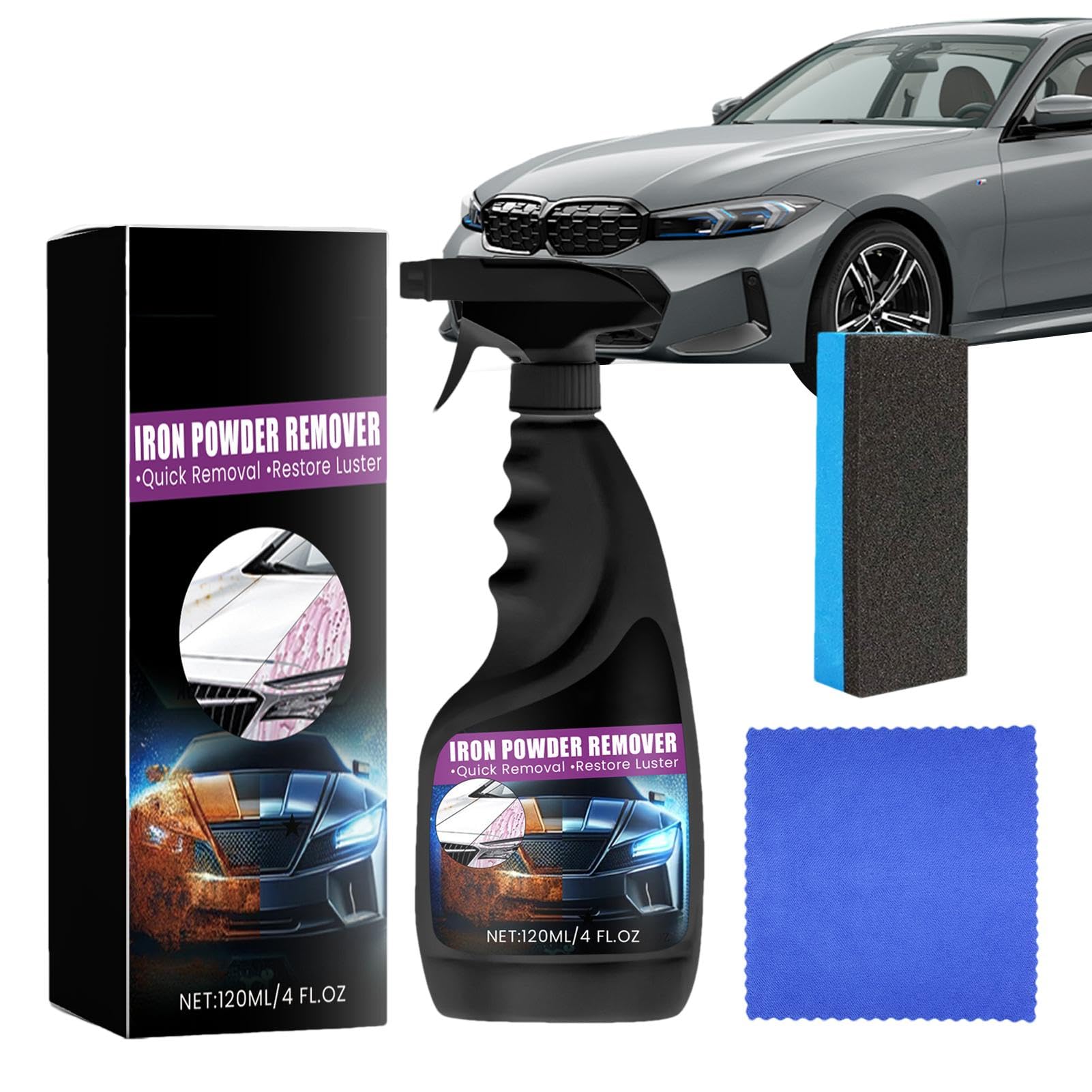 Generisch Rostlöserspray Für Autos | 120 Ml Metallätz-Rostneutralisator | Professionelles, Schnell Wirkendes, Vielseitig Einsetzbares, Sicheres Rostfleckenentfernerspray Für Motorräder, Wohnmobile von Generisch