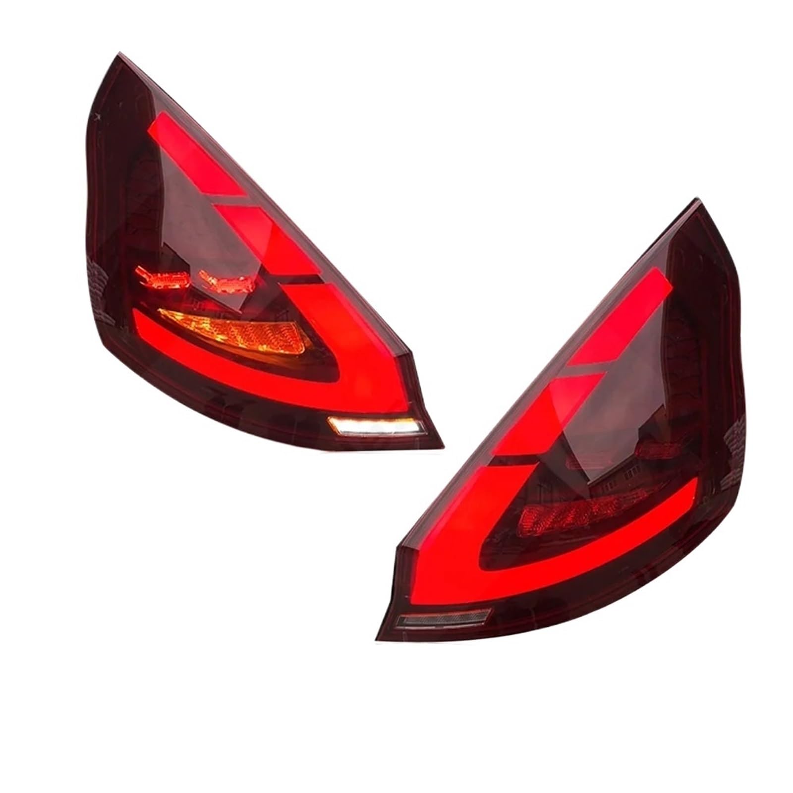 Generisch Rückleuchten des Fahrzeugs Für Fiesta MK7 ST SE 2009-2016 Rückleuchten Rücklicht Montage Hinten Lampe Nebel Lichter Europa(Pair Red) von Generisch