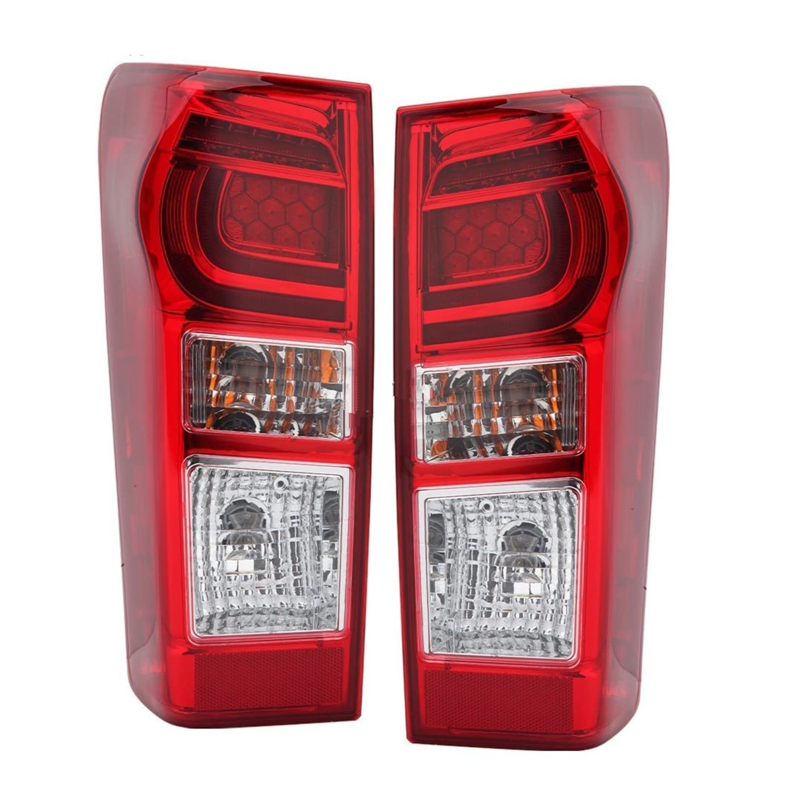 Generisch Rücklichter, Autorücklichter Auto Rotes Rücklicht für Isuzu D-Max 2015 2016 2017 2018 Hinten Blinker Signalleuchte Bremsleuchte Parkleuchte Autozubehör(Left and Right) von Generisch