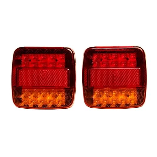 Generisch Rücklichter 12V Anhänger für LKW 20 Rücklicht Bremsstopp Blinker für Signalanzeigelampe 107x102x30mm LED-UNIVERSAL-RÜCKLEUCHTEN von Generisch