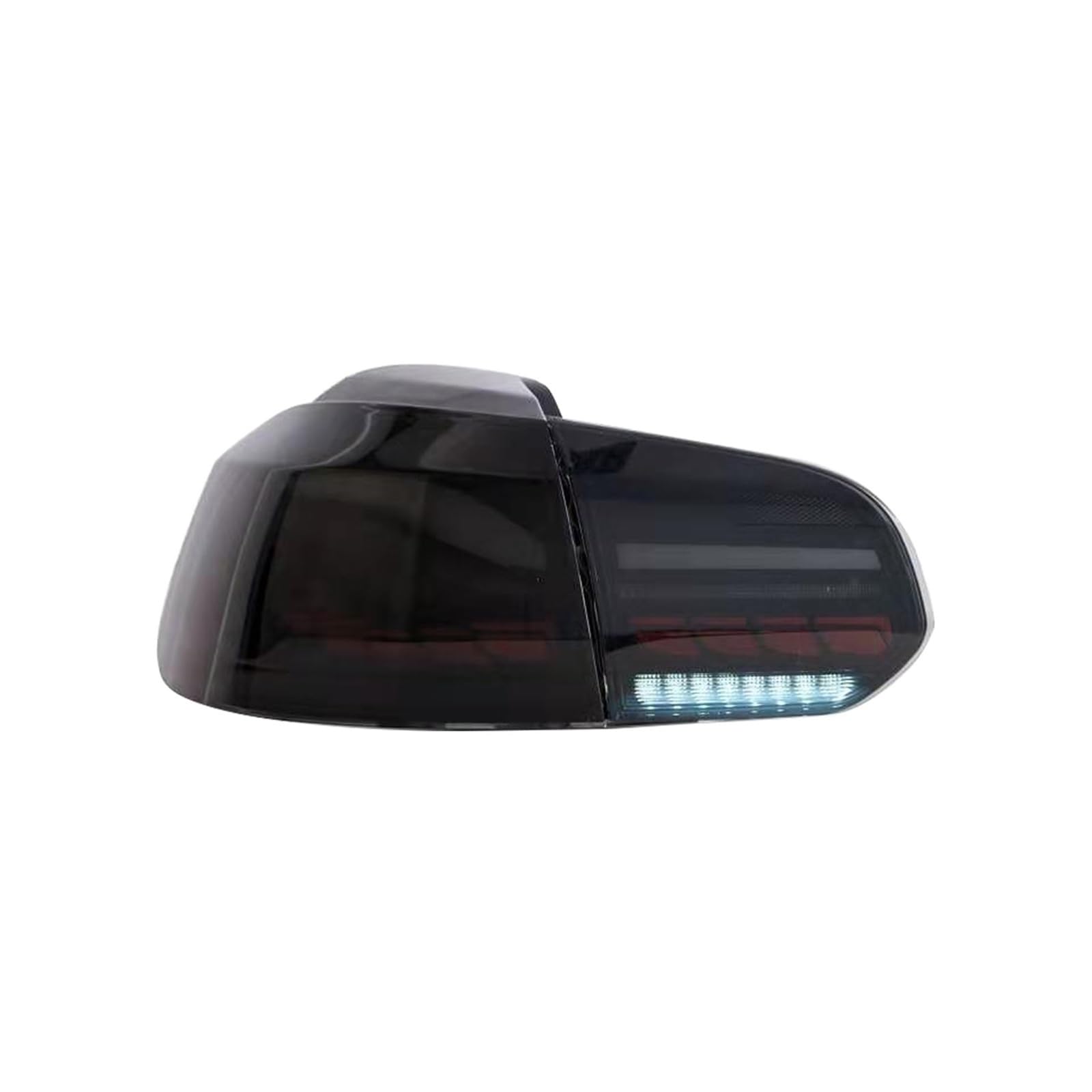 Generisch Rücklichtglas 1 Paar Auto-Rücklicht-Baugruppe für VW für Golf 6 Mk6 R20 2008-2013 Fließendes Wasserflimmern Drehen für Signallicht-Rücklicht(B BLACK) von Generisch