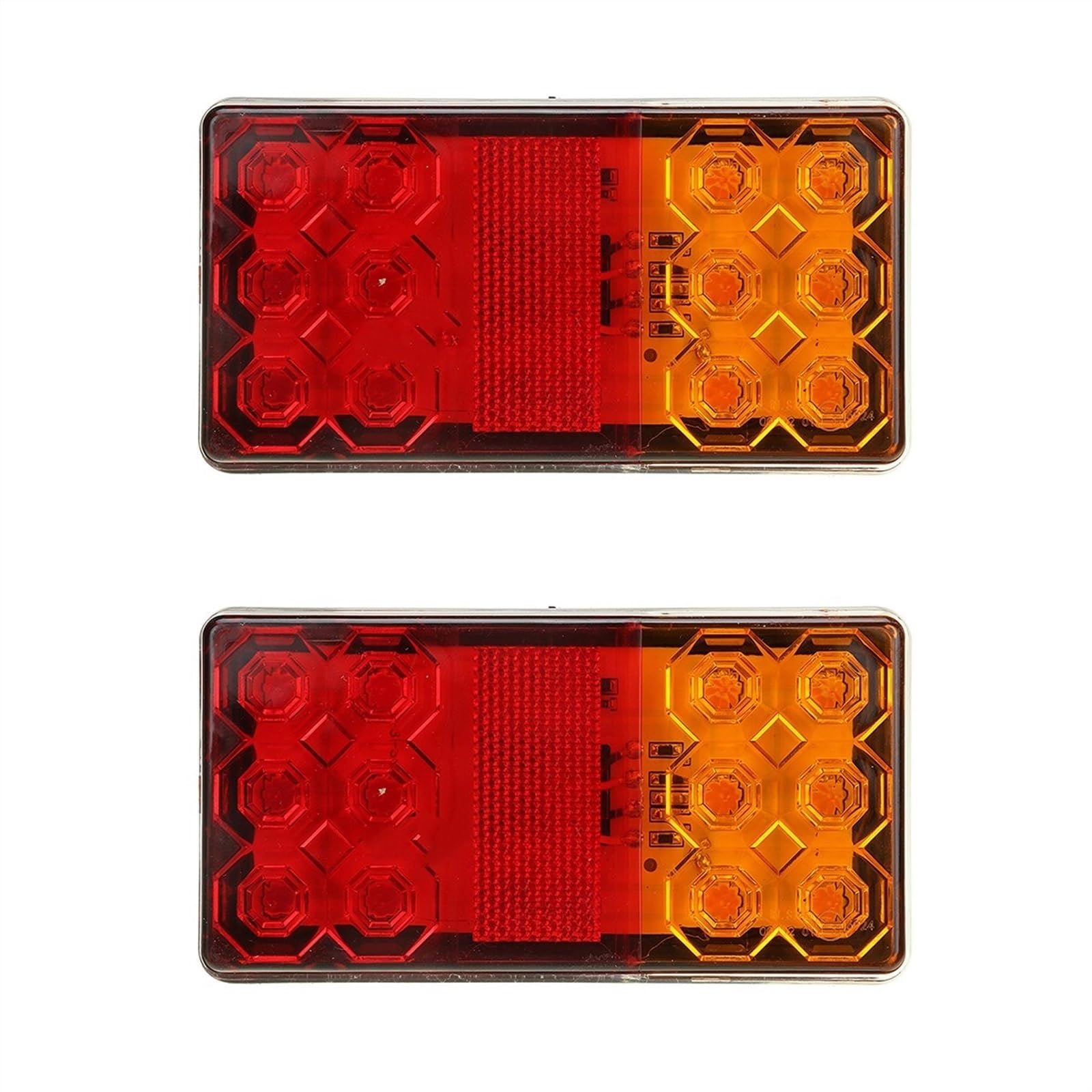 Generisch Rücklichtglas 2 stücke 12V 24V Auto Für Lkw Rücklicht Hinten Stopp Bremslicht Anzeige Für Signal Lampe Boot Anhänger für Caravan Van Lkw von Generisch