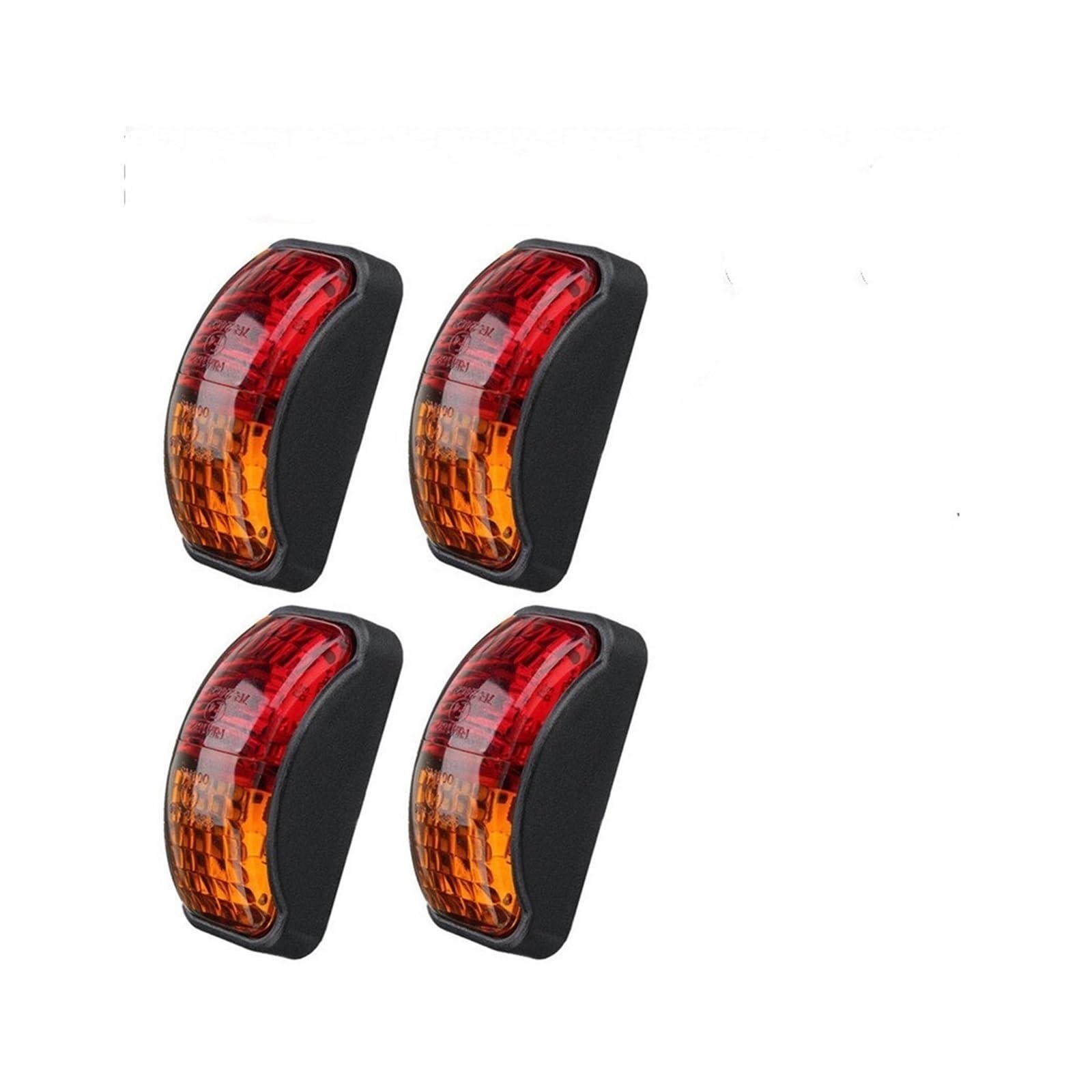 Generisch Rücklichtglas 4 STÜCKE 12 V Für Lkw Lichter Rot Bernstein Seitenmarkierungsleuchten Lampe Anhänger Für Lkw Lkw Für Caravan Auto Hinten Rücklicht Bremslicht von Generisch