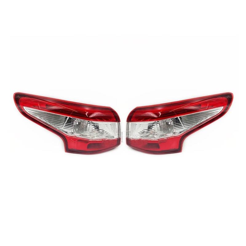 Generisch Rücklichtglas Äußere Seite Schwanz Licht Für Nissan Für Qashqai 2016-2018 Hinten Stoßstange Bremse Lampe Warnung Parkplatz Auto Zubehör(A Pair) von Generisch