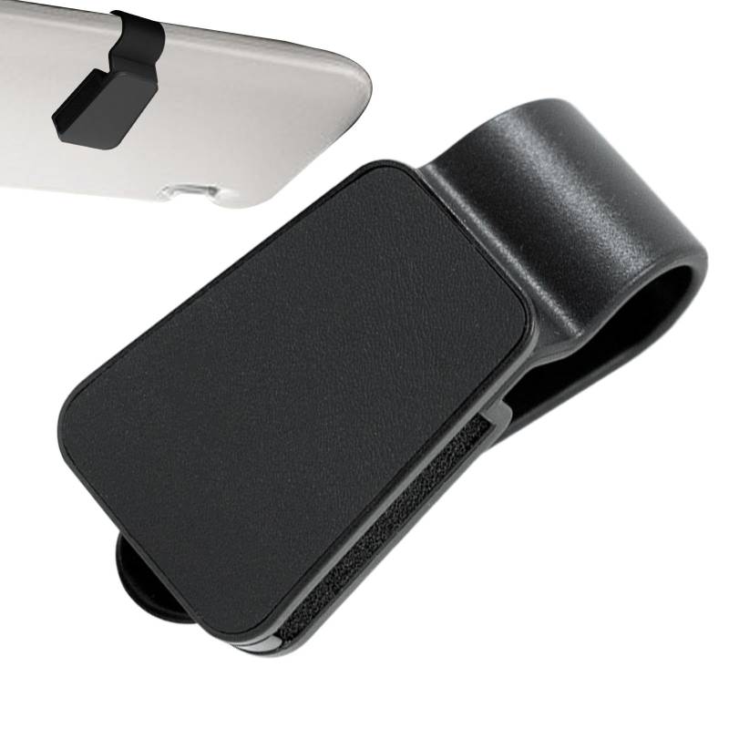 Generisch Sonnenblendenglashalter, Sonnenbrillenhalter Auto | Sunvisor Brillenclip Multifunktional - Sonnenbrillen-Leder-Wrap-Mount-Schnappverschluss-Clip, für Auto-Sonnenschutz von Generisch