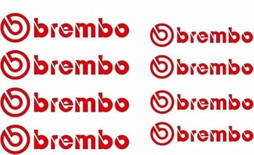 Generisch Stickers Aufkleber für Bremssattel Weiss Kompatibel mit Brembo Bremsen (rot) von Generisch