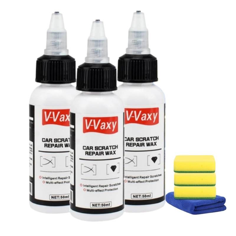 Generisch V-Vaxy Car Scratch Repair Wax, Auto-Lackkratzer-Reparatur, Auto-Polier-Kratzer-Entferner, Auto-Kratzer-Reparatur- und Polierwachs, Lackauffrischer (3pcs) von Generisch