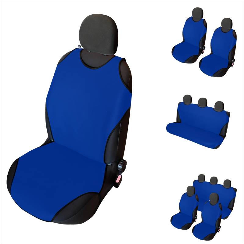 Generisch Xkeribom Auto Sitzbezug Sitschoner Schonbezug Universal T-Shirt Blau mit Schwarz Rand Bezug XSBT1BL-L3 von Generisch