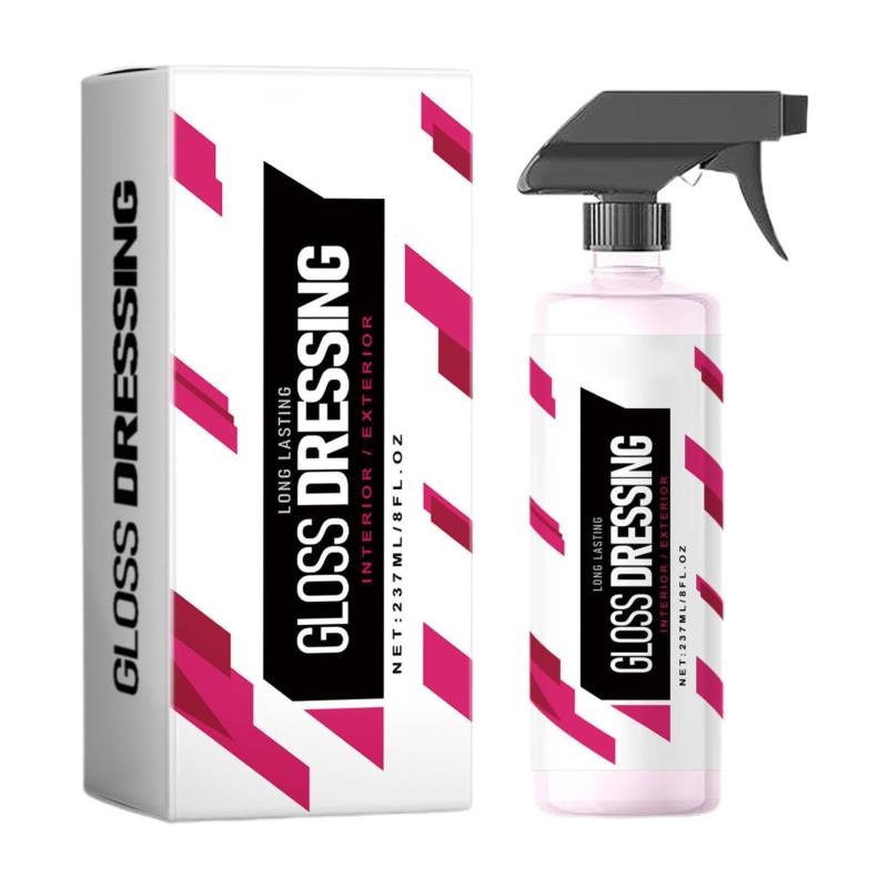 Gloss Dressing - Legendäres Glanz Dressing Spray | Trim und Reifen Dressing | Restaurieren verblasster Kunststoffe | Kunststoff Restaurator für Autos | Keramik Beschichtungspoliermittel für Glanz von Generisch