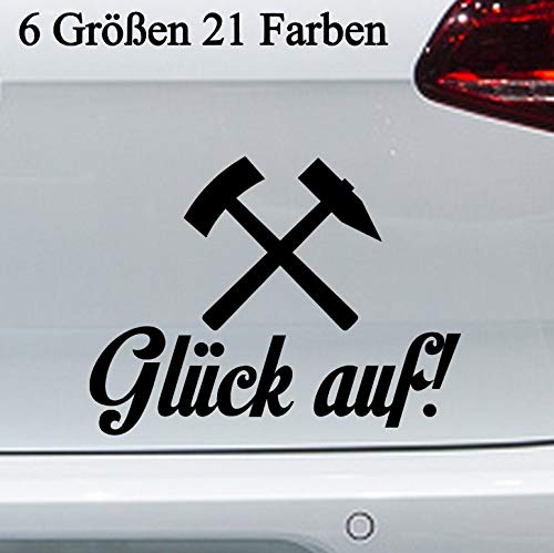 Glück auf! Bergbau Kumpel Aufkleber -6 Größen- Sticker Spruch Ruhrpott Bergleute in 6 Größen und 21 Farben von swor