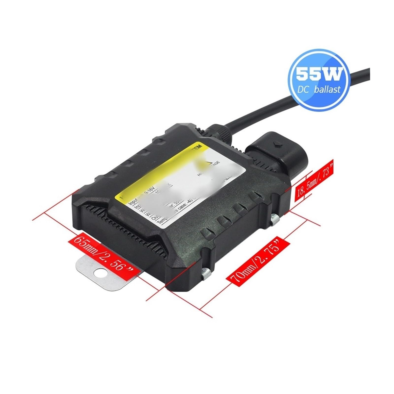 HID Vorschaltgerät wasserdicht Für Xenon-Vorschaltgerät 55 W 12 V Auto für Xenon-Kit für H1 H3 H4 H7 H8 H11 9005 9006 Digitaler Zündblock-Vorschaltgerät-Ersatz HID Vorschaltgerät Anti-Flimmern(1PCS) von Generisch