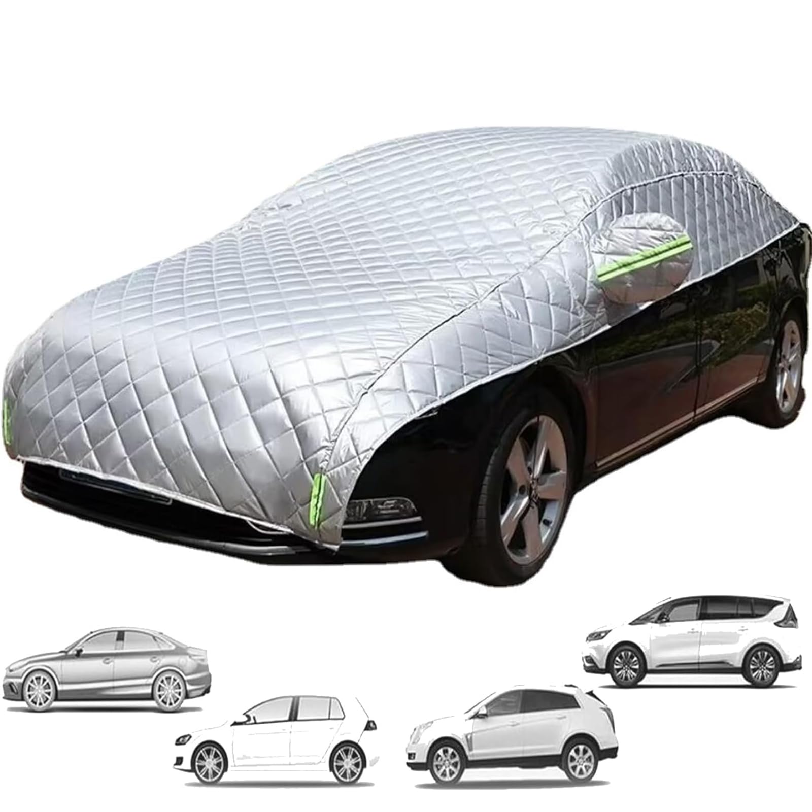 Hagelschutzplane Autoabdeckung Hagelschutz, Hail Protector Car Cover, Hail Blankets For Car, Auto Abdeckplane Autoplane, Halbgarage Für Auto, Windshield Hail Protector, Thicken Hail Cover (Schrägheck) von Generisch