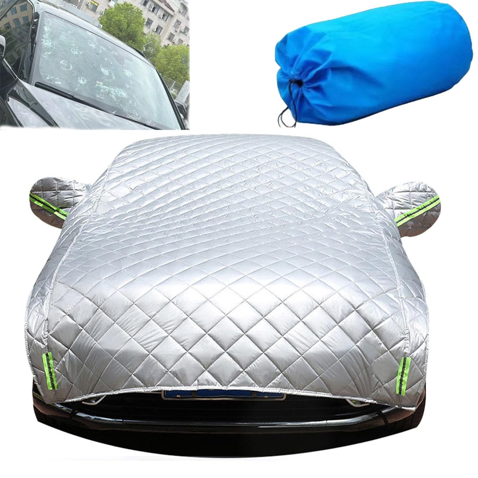 Hail Protector Car Cover, Hail Blanket for Cars, Car Cover for Hail Protection, Thicken Dustproof Snowproof for Sedan and SUV (MPV) von Generisch