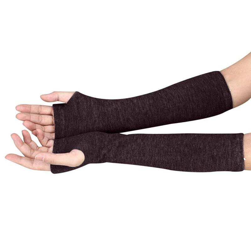 Handschuhe Handschuhe Damen Arbeitshandschuhe Handstulpen Fäustlingestrick Winterhandschuhe Herren Outdoor Warme Fingerlose Fäustlinge Stulpen Damen Hände Lange Handschuhe (Coffee, One Size) von Generisch