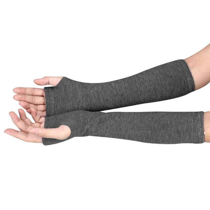 Handschuhe Handschuhe Damen Arbeitshandschuhe Handstulpen Fäustlingestrick Winterhandschuhe Herren Outdoor Warme Fingerlose Fäustlinge Stulpen Damen Hände Lange Handschuhe (Dark Gray, One Size) von Generisch