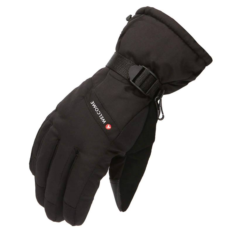 Handschuhe Winter Fahrradhandschuhe Herren Arbeitshandschuhe Winterhandschuhe Herren Winter Unisex Strickhandschuhe Mit Fleece Warme Skihandschuhe Winterhandschuhe Outdoor Erwachsene (Black, One Size) von Generisch