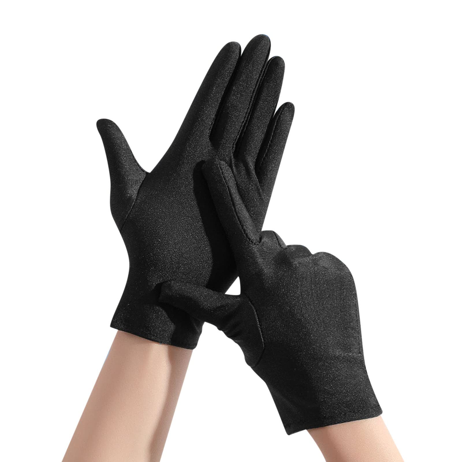 Handschuhe Winter Handschuhe Herren Handschuhe Damen Arbeitshandschuhe Lederhandschuhe Herren Winter Unisex Strickhandschuhe Etikette-Handschuhe Hexenhandschuhe (Black, One Size) von Generisch