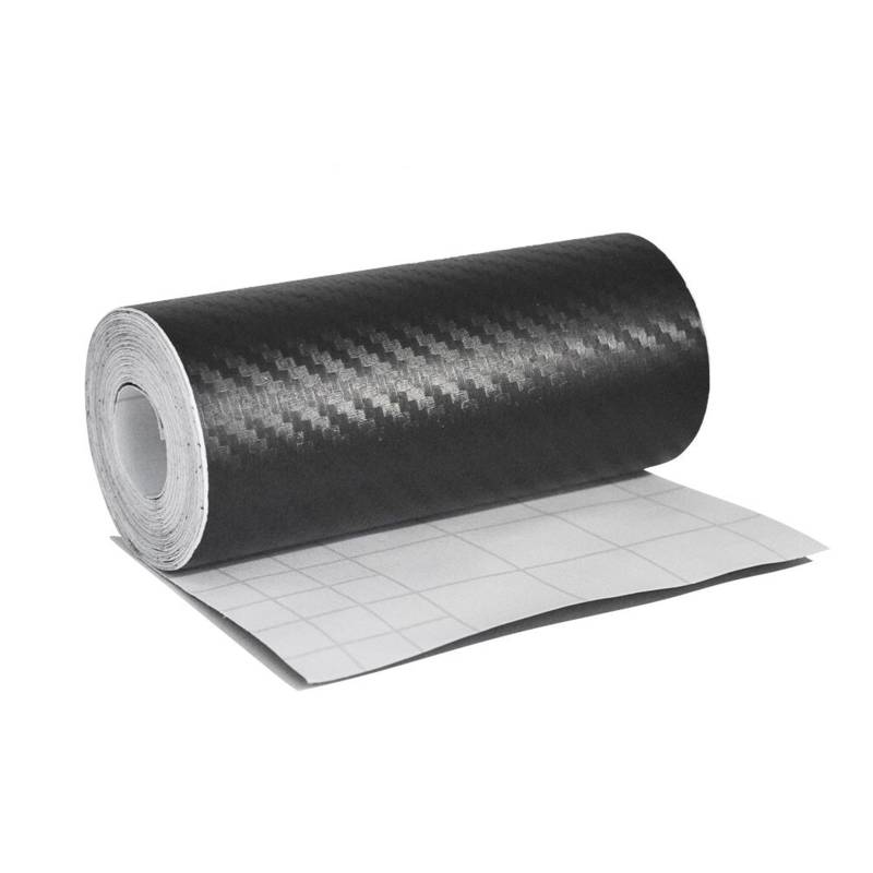 Heckkofferraumschutz 10/5M Kohlefaser-Autoaufkleber DIY Paste Schutzstreifen Auto Türschwelle Seitenspiegel Anti-Kratz-Band Wasserdichter Schutzfilm(Width 10cm,Length 1m) von Generisch