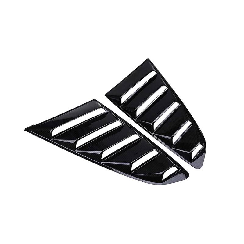 Heckspoiler 2Pcs Auto Hinten Viertel Fenster Lamellen Spoiler Trim Abdeckung für Ford für Mustang 2015 2016 2017 2018 2019 2020(Carbon Pattern) von Generisch