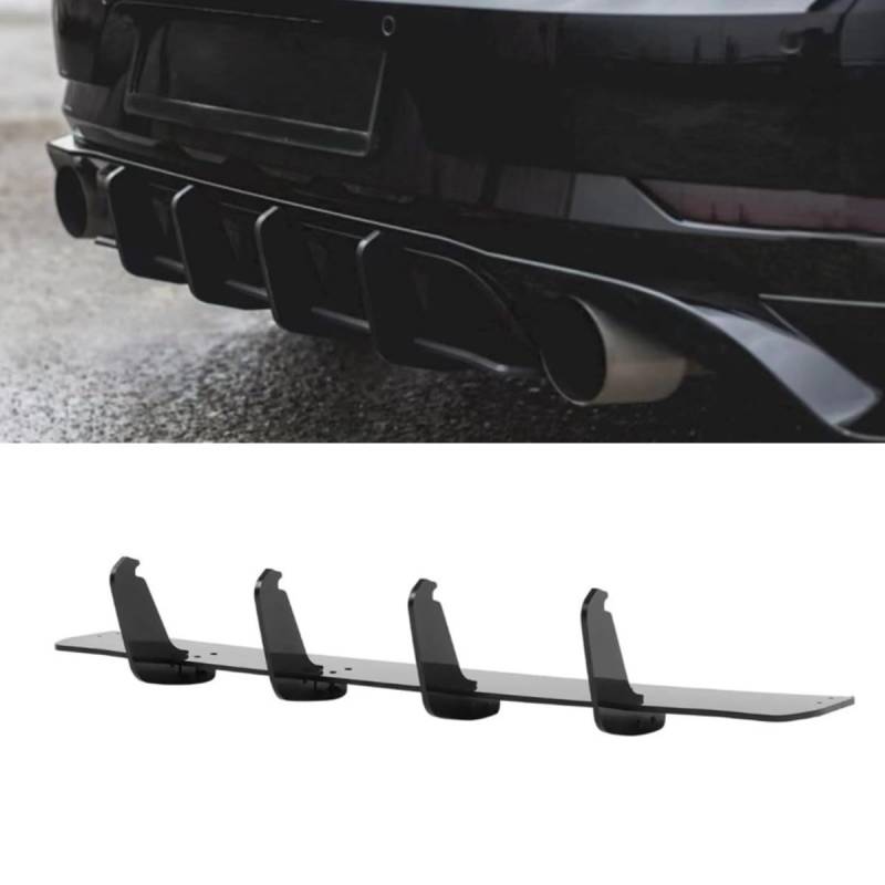 Heckstoßstange Diffusor Glänzend Schwarz Sport Stil Stoßstange Schürze Diffusor Kompatibel mit Volkswagen Golf 7/7.5 GTI TCR Body Kit Autozubehör (Multi) von Generisch